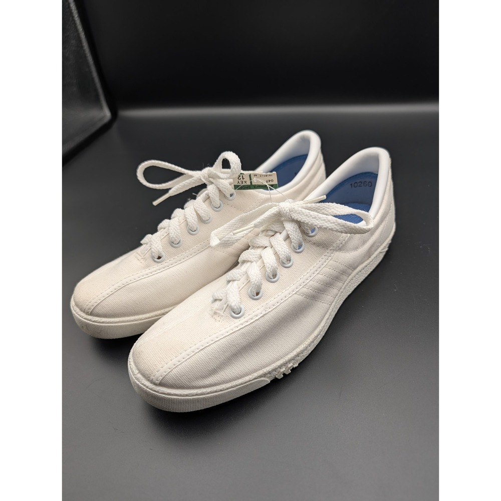 Vintage Trax US Sports Size 10 Tico Tyre White Canvas Sneakers Shoes Women 80's